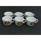 CONJUNTO XICARA CHA RELEVO BRANCA DECORADO FLOR 06PCS REF-46/6
