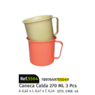 CANECA CALDA 270 ML C/3 PÇS REF-5504 INPLAST