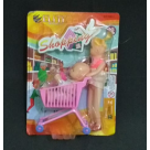 MINI CARRINHO DE COMPRAS C/2 BONECA REF-00613
