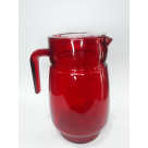 JARRA DE VIDRO VERMELHA 1,6LTS LISA 12CM REF-13612