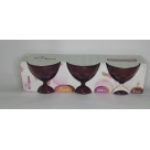 JG TACA DE SORVETE 250ML C/3UNID VERMELHA 8CM REF-13598