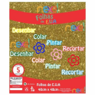 PLACA DE EVA GLITTER 40X48 LARANJA NEXEL REF-497