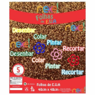 PLACA DE EVA GLITTER 40X48 MARRON NEXEL REF-492