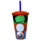 COPO 600ML C/ TAMPA E CANUDO GUERREIROS REF-900