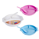 LANCHE FELIZ C/02PCS PRATO/COLHER ROSA REF-09906