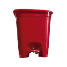LIXEIRA QUADRADA 14LTS C/PEDAL VERMELHO BORDO REF-39928