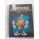 B/A CADERNO CAPA DURA 240 FLS 12X1 GRAFFIX REF-5227