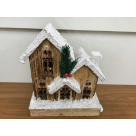 CASA RUSTICA NATAL C/LED  24X15X7 CM REF64851-002